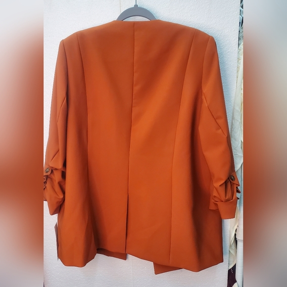 Calvin Klein Collection Orange Tailored Blazer - Picture 2 of 5
